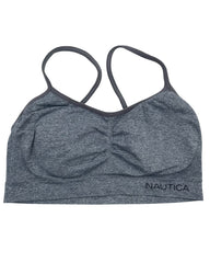 Nautica Gray Sport Bra For Women Medium