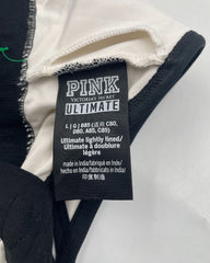 Pink White Sport Bra For Women Large