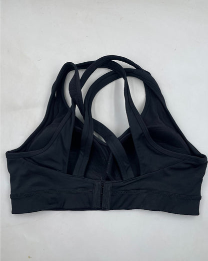 Yvette Black Sport Bra For Women Large