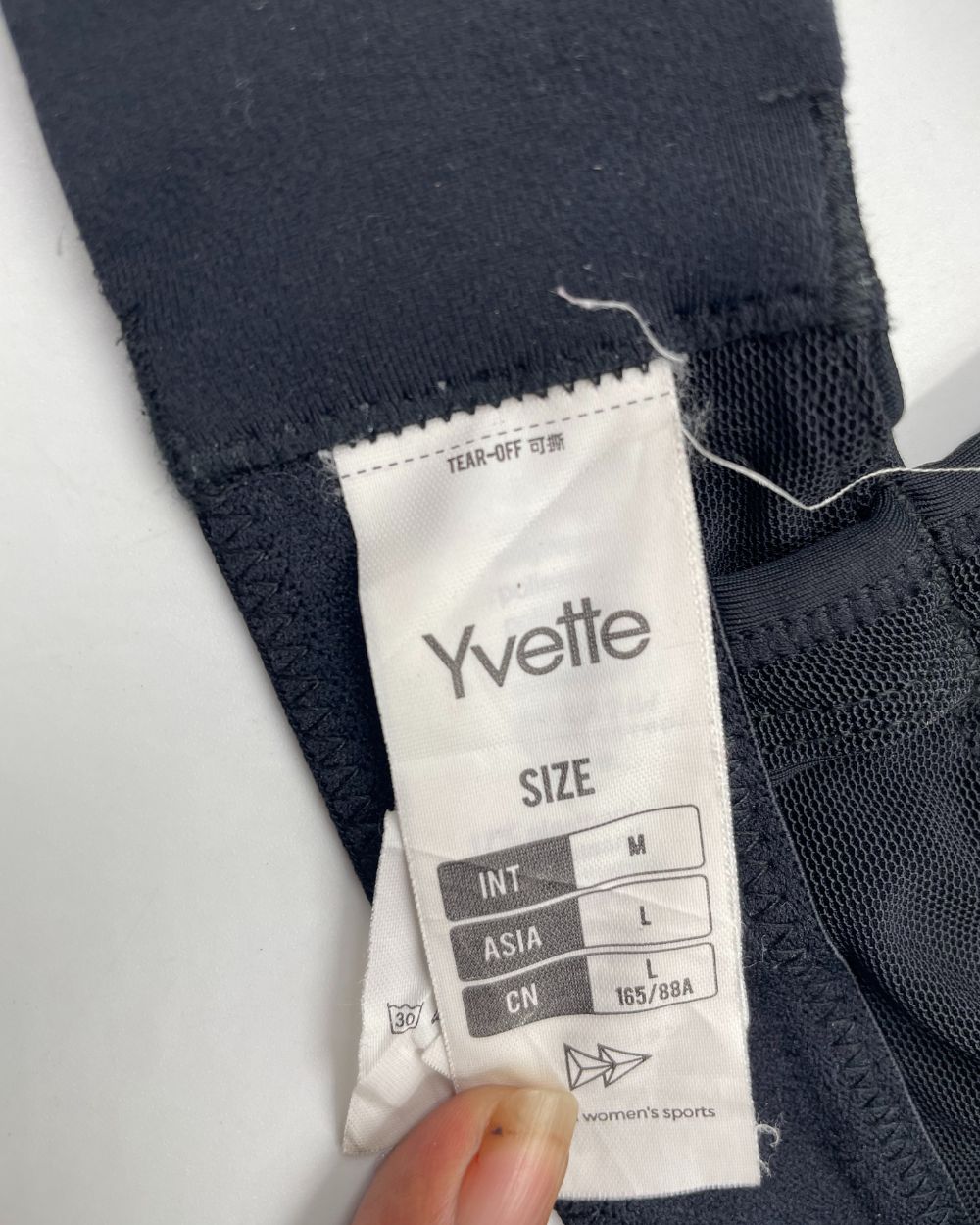 Yvette Black Sport Bra For Women Large