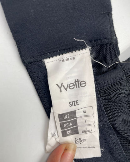 Yvette Black Sport Bra For Women Large