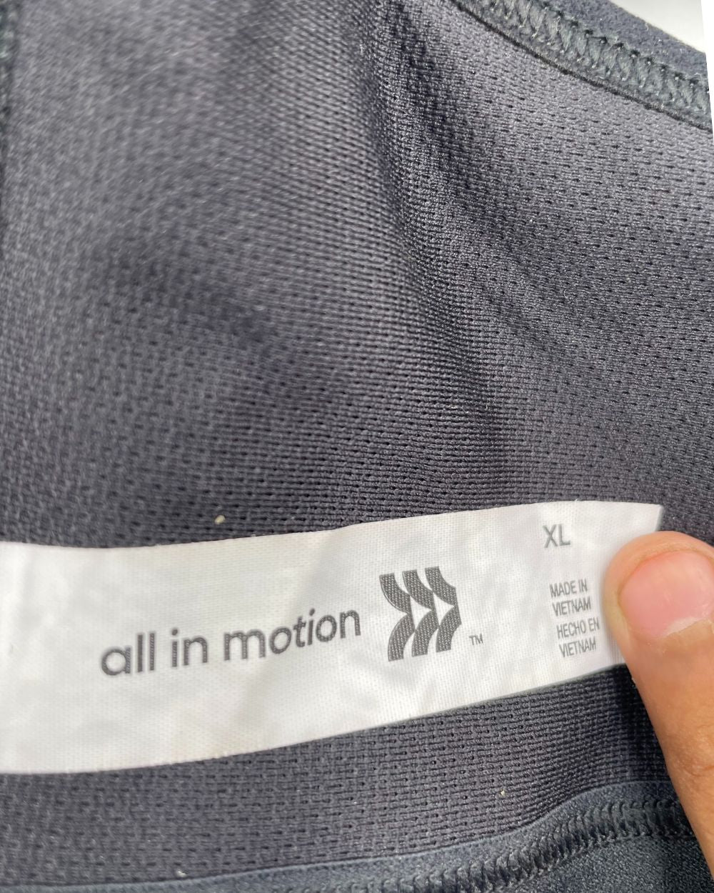 All in Motion Black Sport Bra For Women X Large