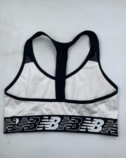 New Balance White Sport Bra For Women Medium