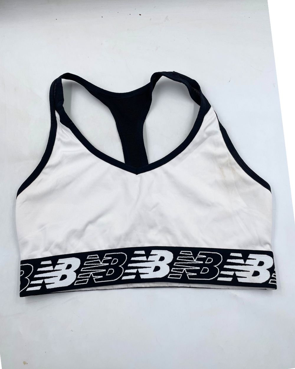 New Balance White Sport Bra For Women Medium