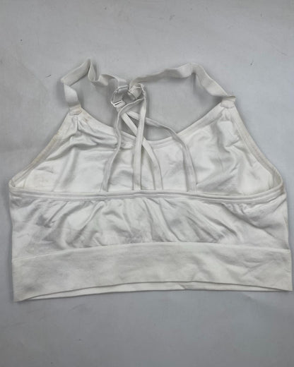 New Balance White Sport Bra For Women Large