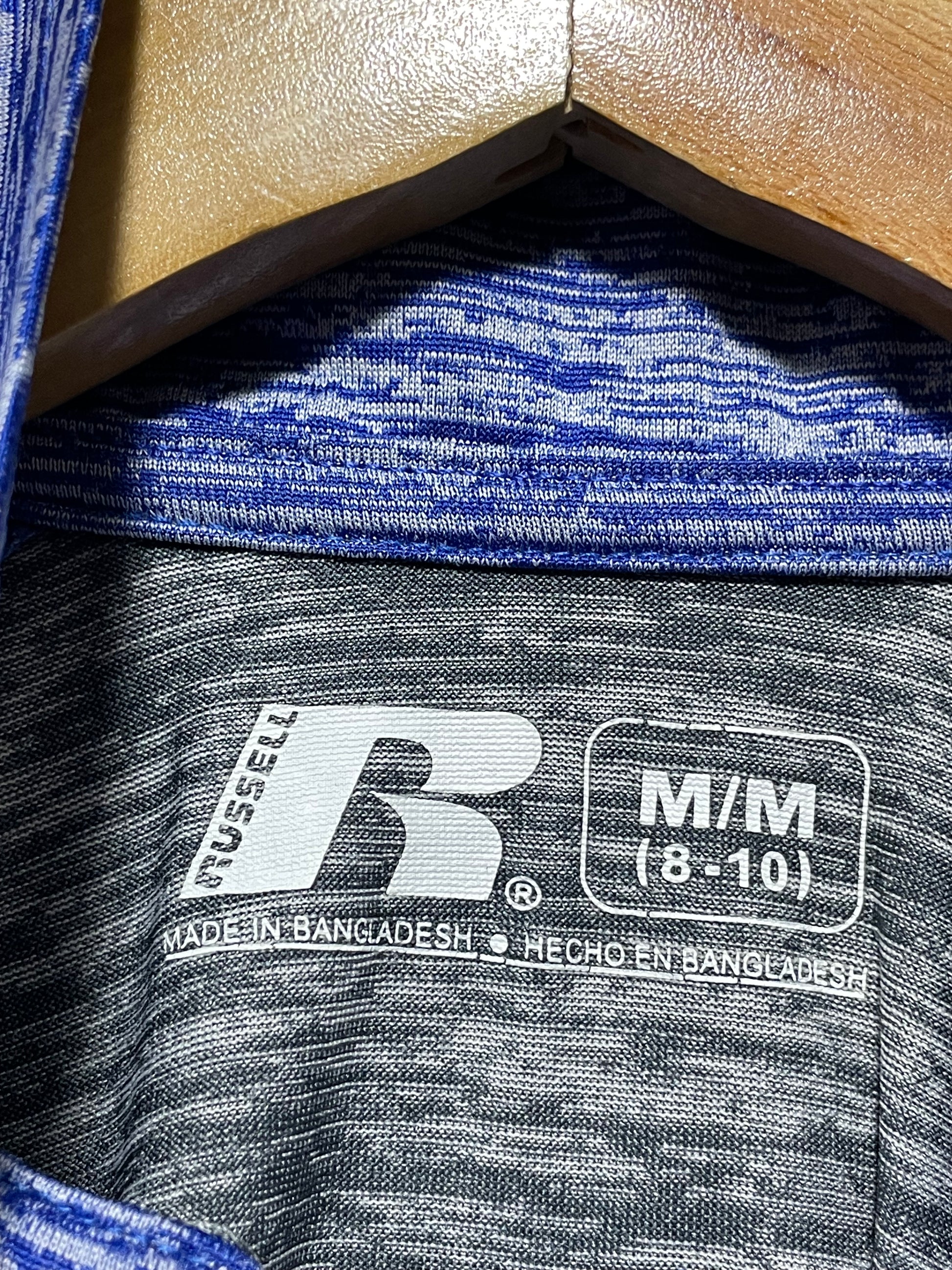 Russell Blue Gray Sport Polo T.Shirt For Girl 8 to10 Years | ThriftHub.pk