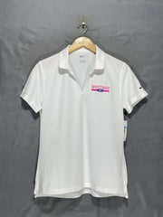 Nike White Sport Polo T Shirt For Women M | ThriftHub.pk