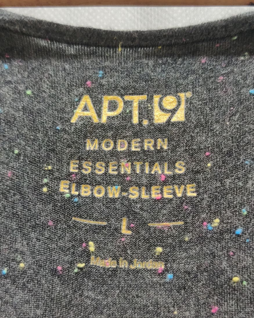 APT.9 Black Sport T Shirt For Women Large