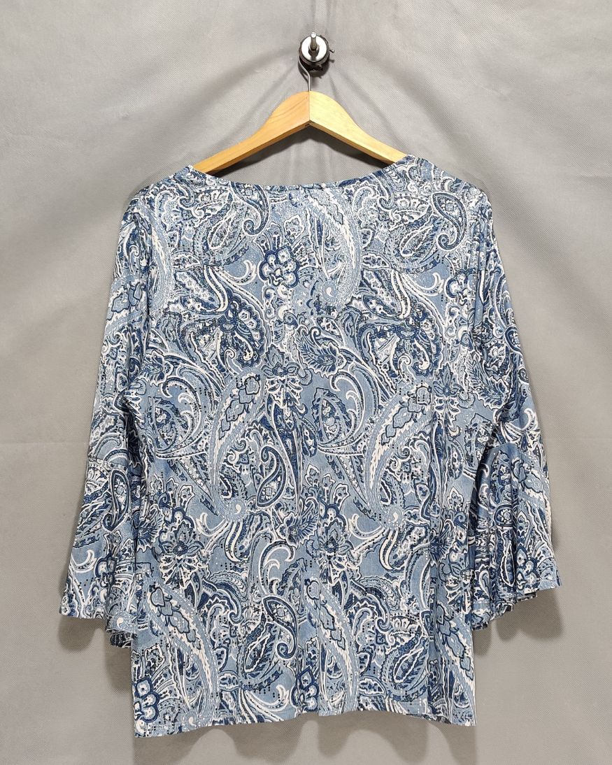 MSK Blue Sport T Shirt For Women X Large