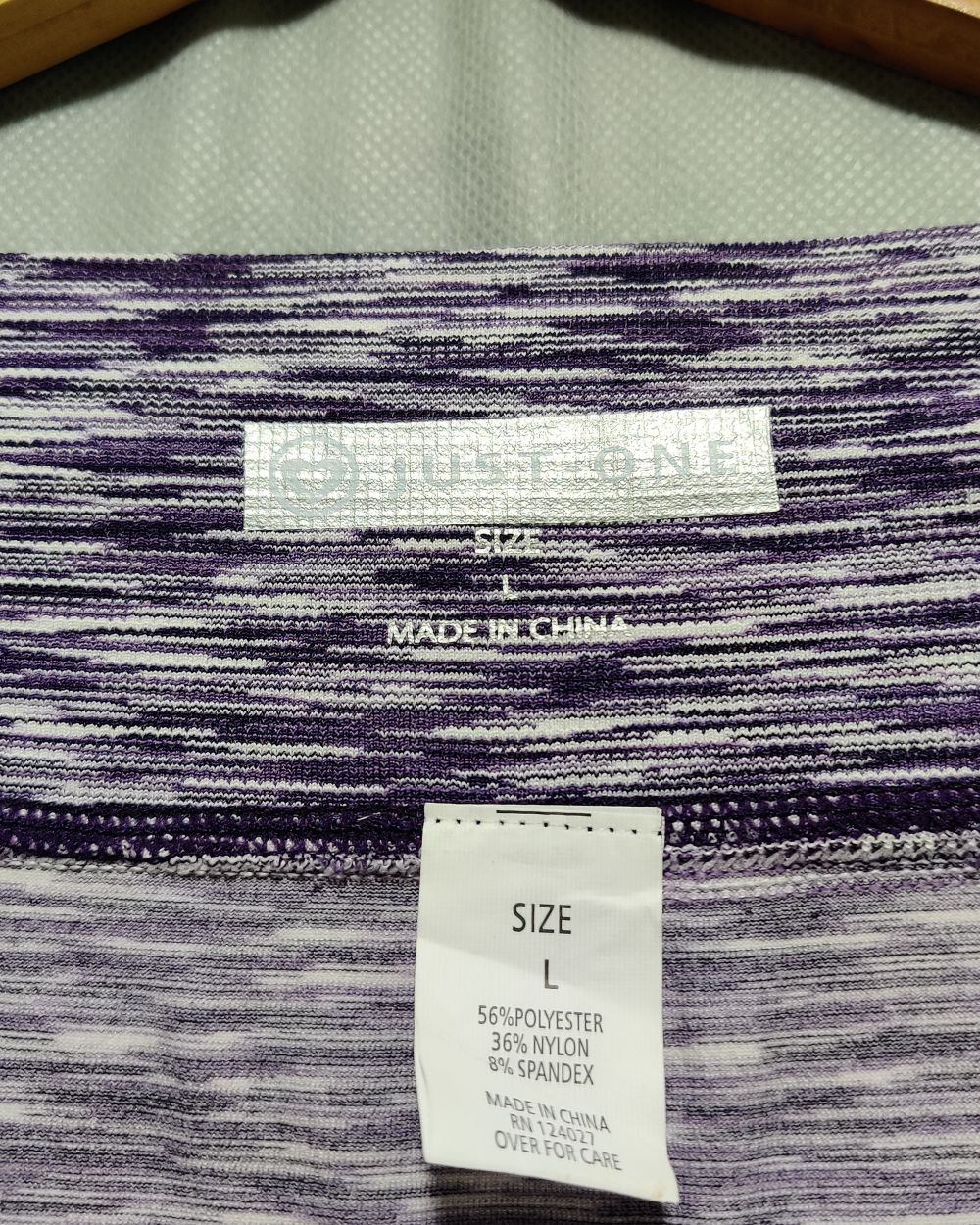 Just One Purple Sport Gym Tights For Women Large