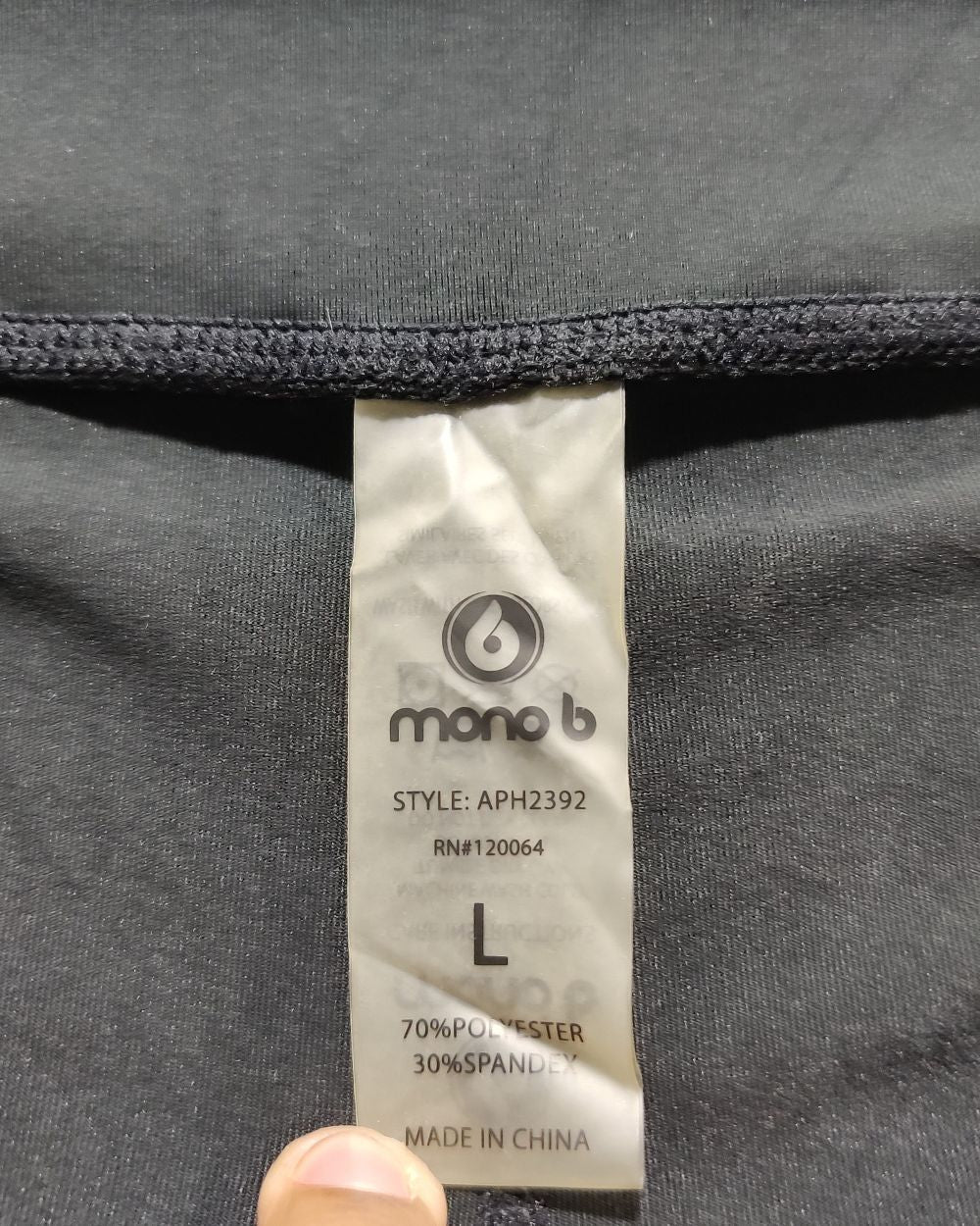 Mono B Black Sport Gym Tights For Women Large