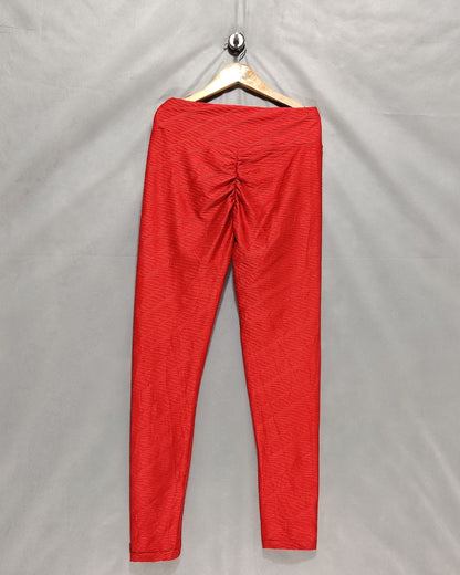 Fashion Red Sport Gym Tights For Women M