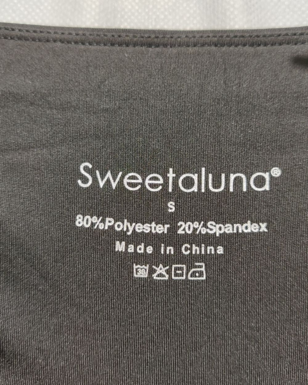 Sweetaluna Black Sport Gym Tights For Women S