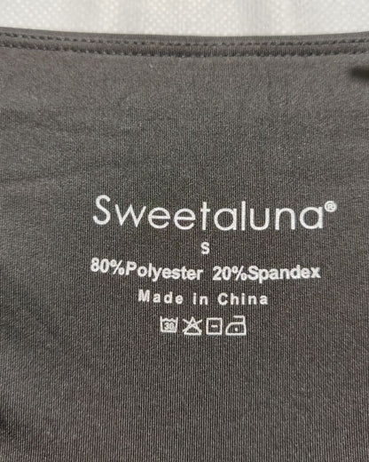 Sweetaluna Black Sport Gym Tights For Women S