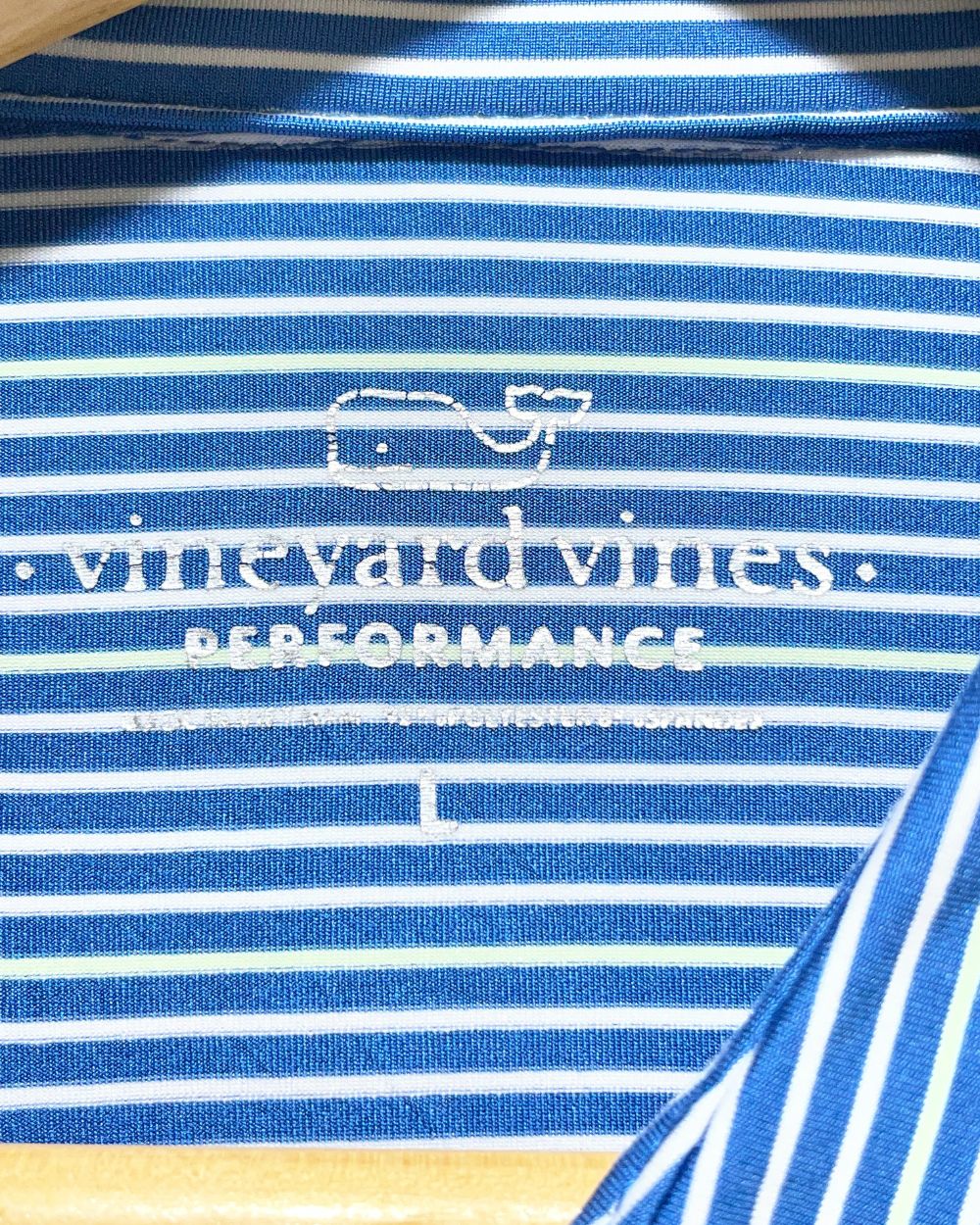 Vineyard Vines Blue Sport Polo T Shirt  For Men L