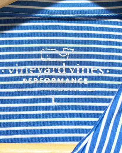 Vineyard Vines Blue Sport Polo T Shirt  For Men L