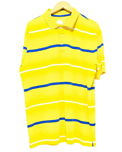 Chaps Yellow Sport Polo T Shirt  For Men XL