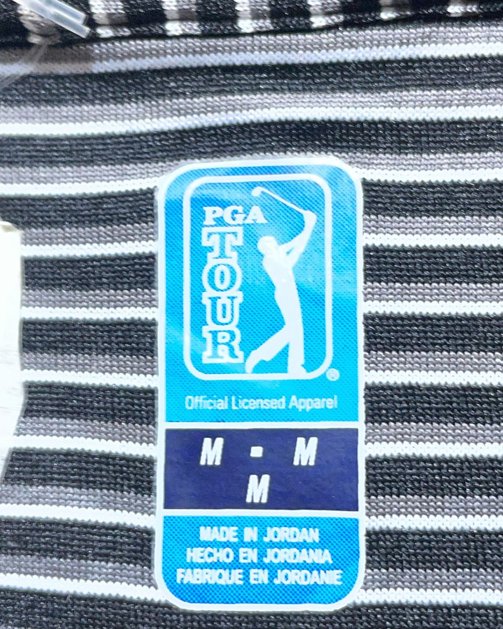 PGA Tour Black Sport Polo T Shirt  For Men M