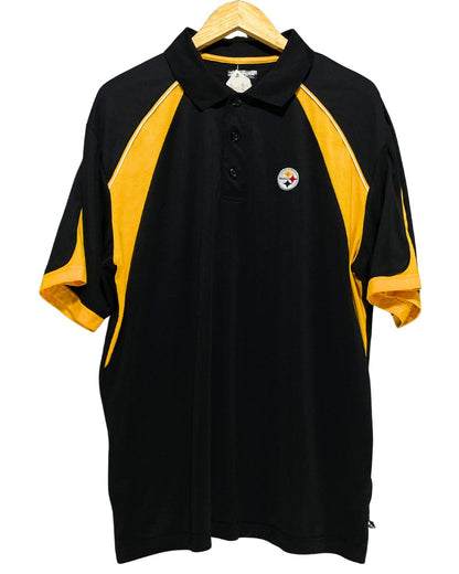 NFL Black Sport Polo T Shirt  For Men XL