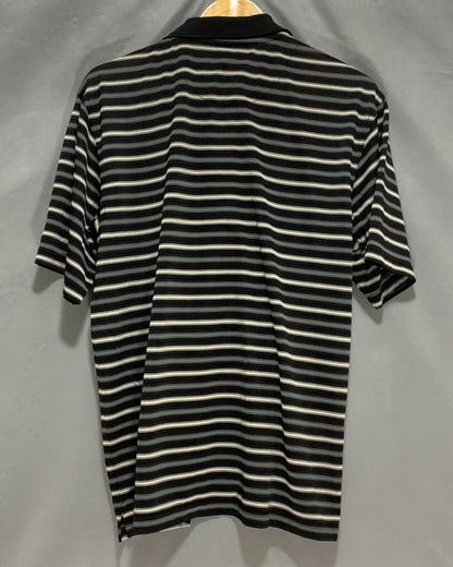 PGA Tour Black Sport Polo T Shirt  For Men L