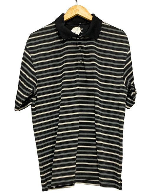 PGA Tour Black Sport Polo T Shirt  For Men L