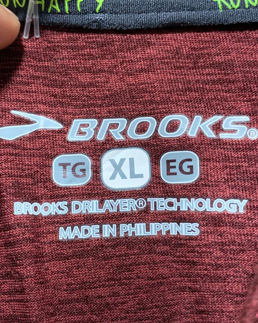 Brooks Maroon Sport Polo T Shirt  For Men XL