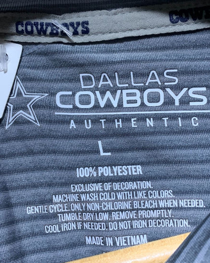 Dallas Cowboys Gray Sport Polo T Shirt  For Men L