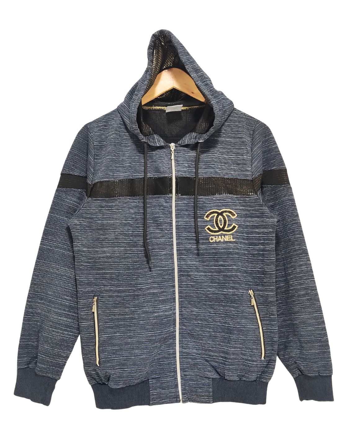 Chanel Gray For Men Sport Zipper M