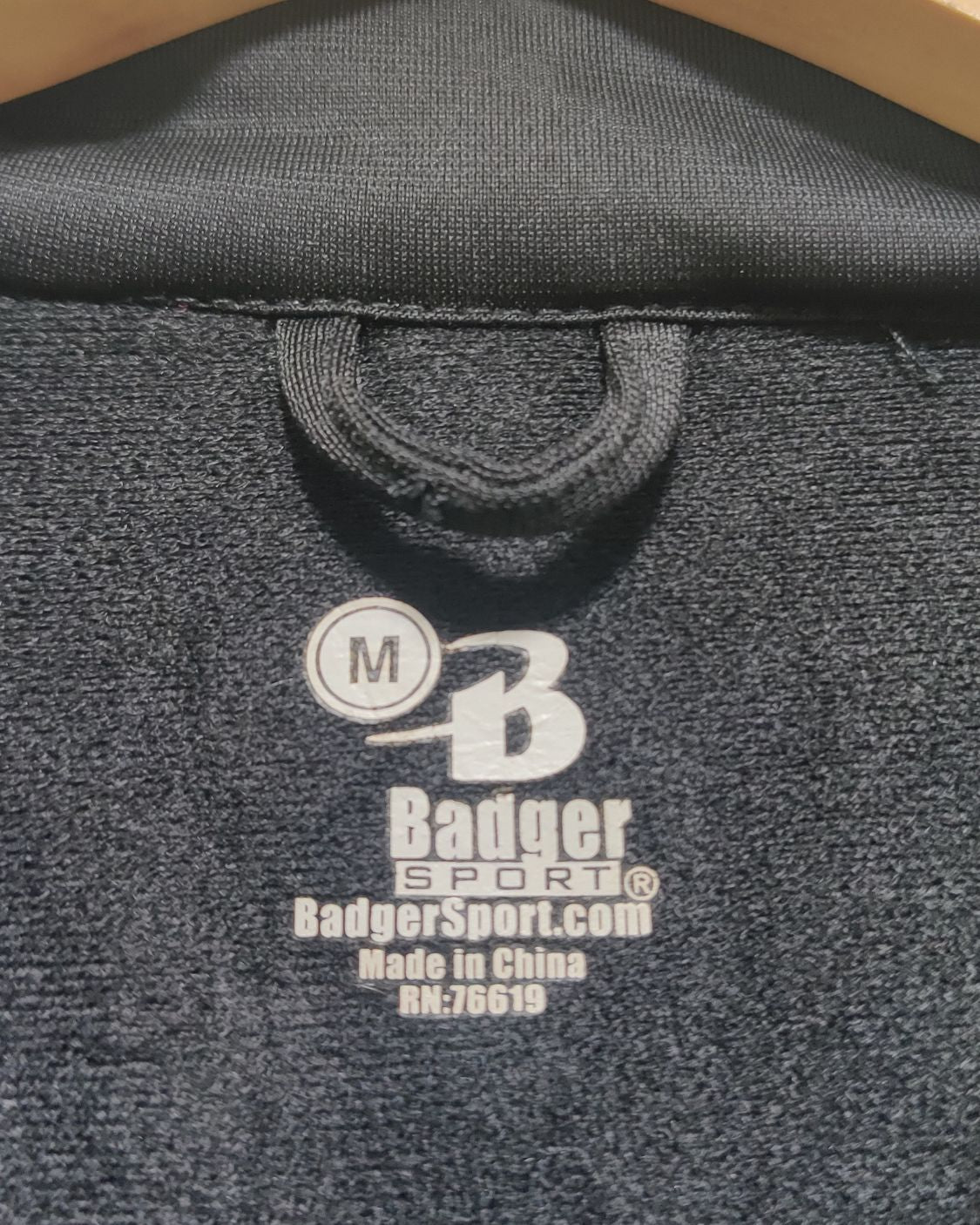 Badger Black For Men Sport Zipper M