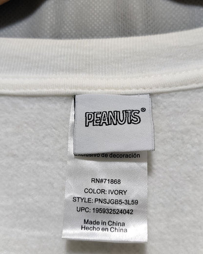 Peanuts White For Men Sport Sweatshirt M