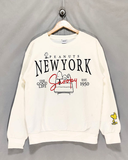 Peanuts White For Men Sport Sweatshirt M