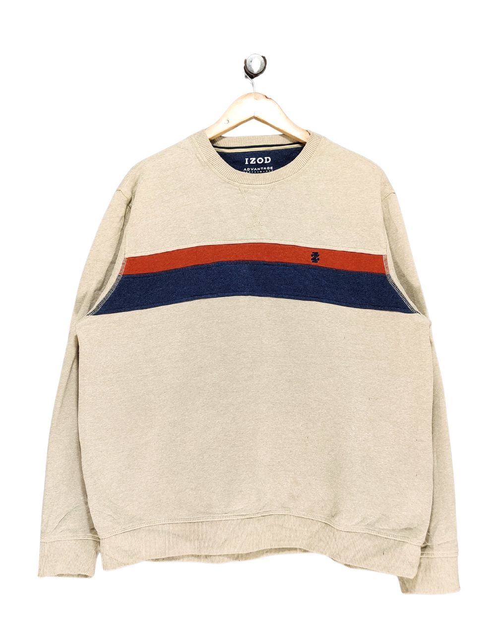 Izod Cream For Men Sport Sweatshirt L