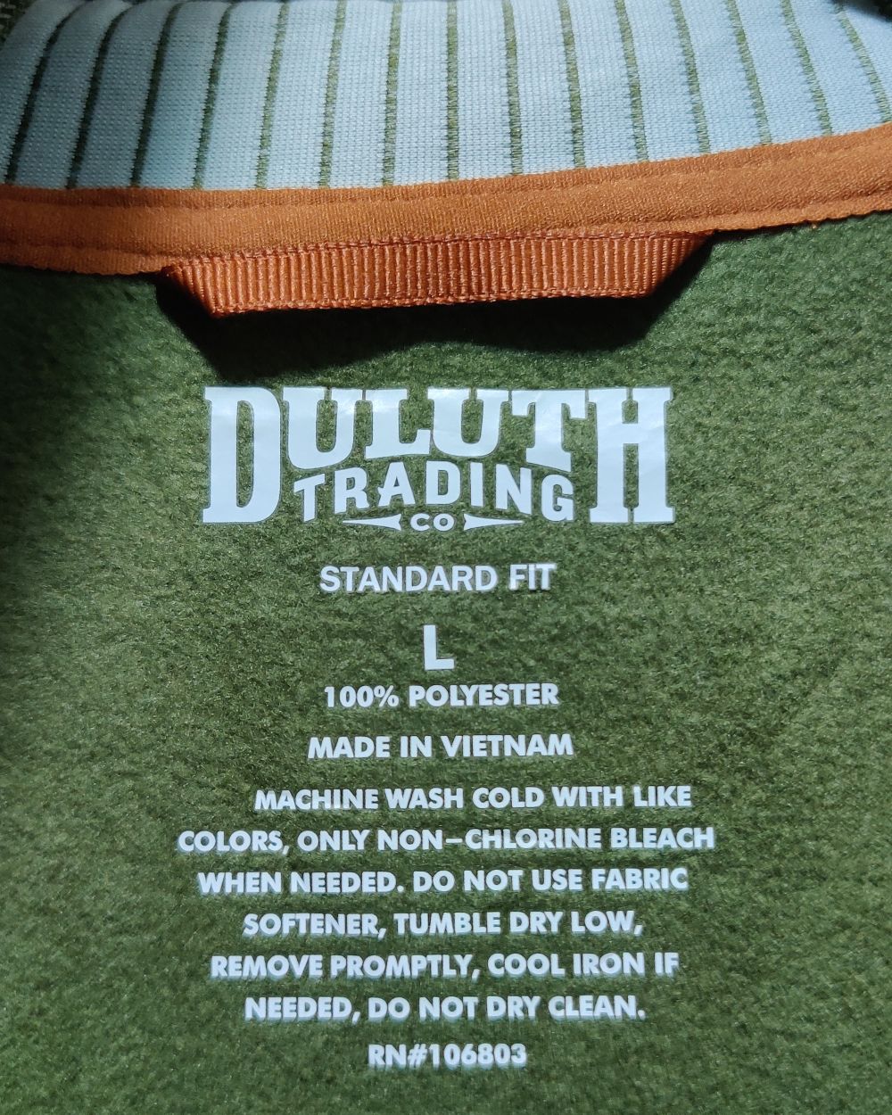 Duluth Trading Green For Men Sport Zipper L