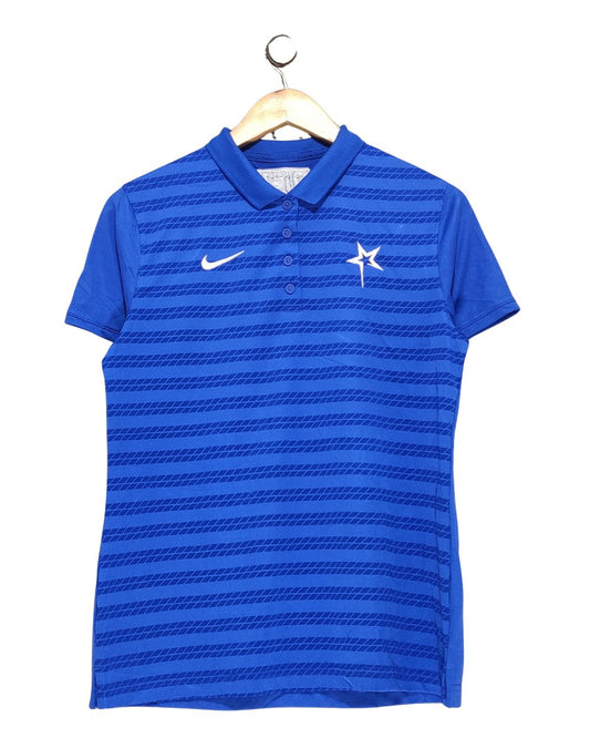 Nike Blue Sport Polo T Shirt For Women Medium