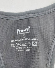 Pro-Fit Gray Sport Bra For Women Small