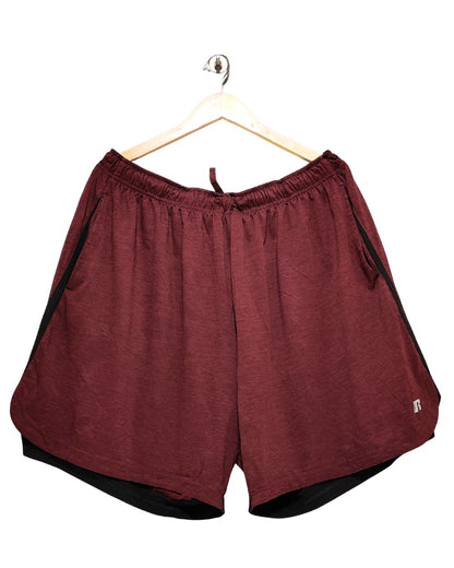 Russell Maroon Sport Short For Men XXL