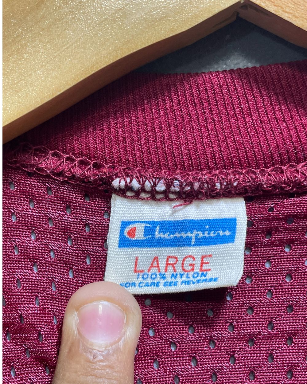 Champion Maroon Sport T shirt For Women Large | ThriftHub.pk