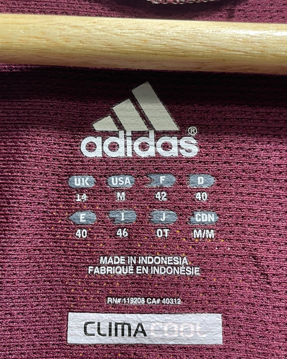 Adidas Maroon Sport T shirt For Girls 16 Years | ThriftHub.pk