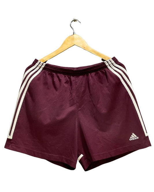 Adidas Maroon Sport Short For Women L | ThriftHub.pk