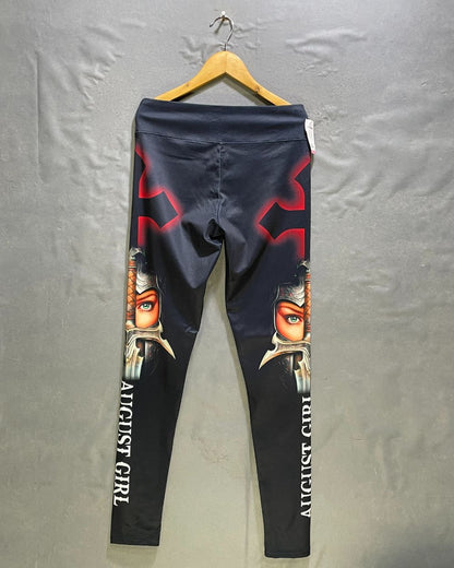 3D Print Black Sport Tights For Women Medium | ThriftHub.pk