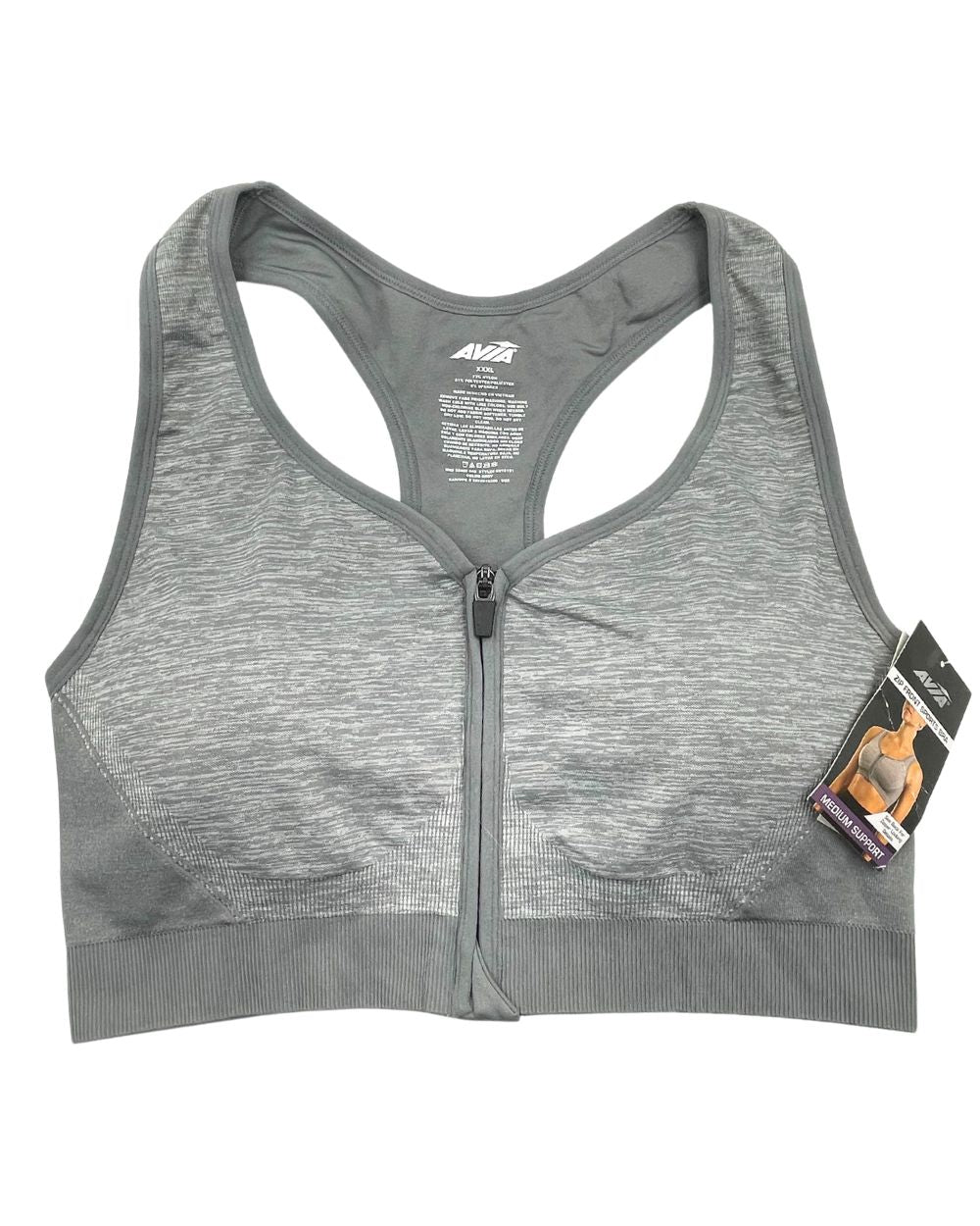 Avia Gray Sport Bra For Women 3X Large | ThriftHub.pk
