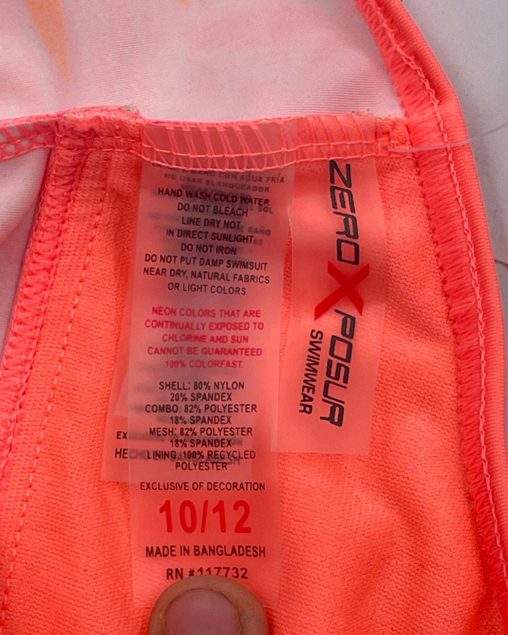 Zeroxposur Orange Sport Bra For Women Medium | ThriftHub.pk