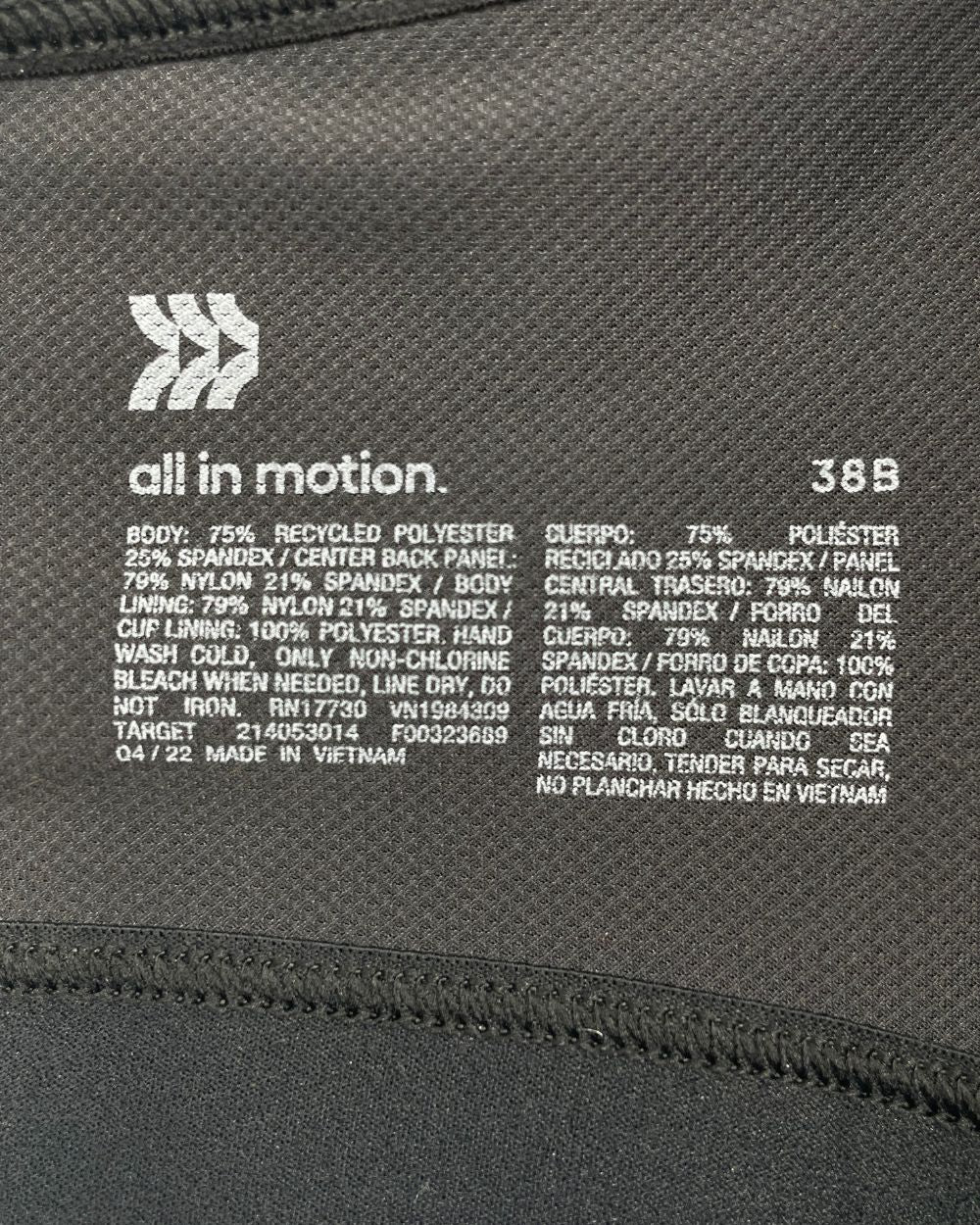 All In Motion Black Sport Bra For Women L | ThriftHub.pk