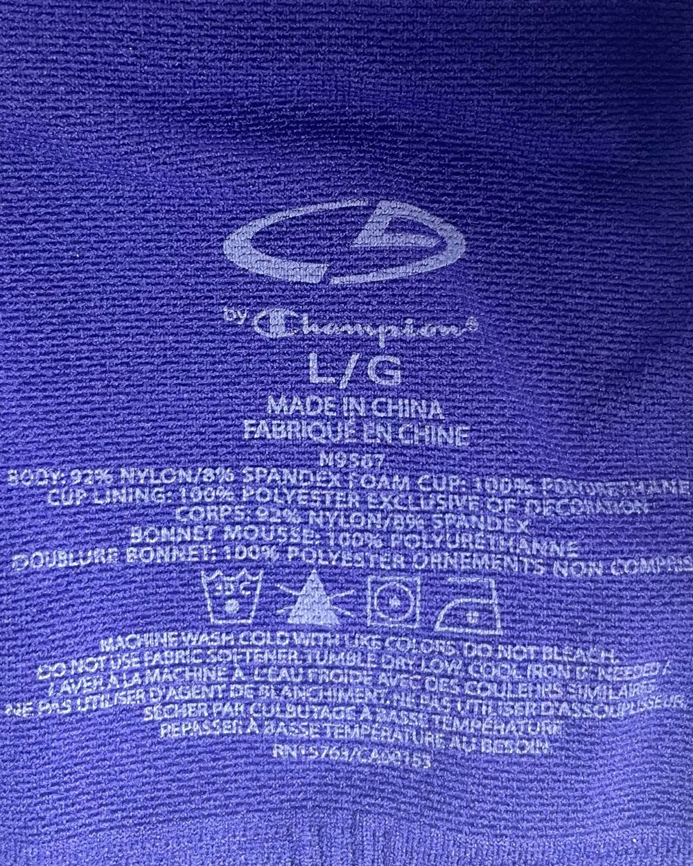 Champion Purple Sport Bra For Women L | ThriftHub.pk