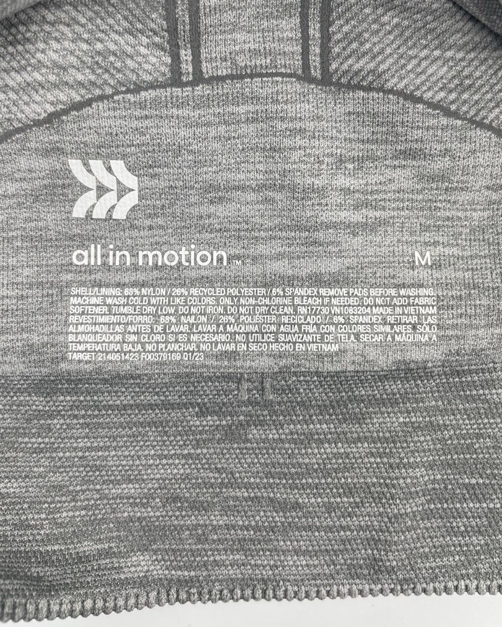 All In Motion Gray Sport Bra For Women Medium | ThriftHub.pk