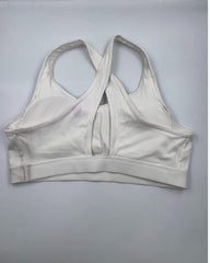 Adidas White Sport Bra For Women L