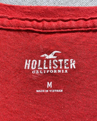Hollister Red Cotton T Shirt For Women M | ThriftHub.pk