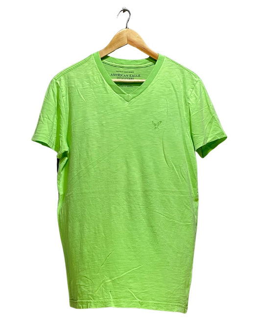 American Eagle Green Cotton T Shirt For Small | ThriftHub.pk