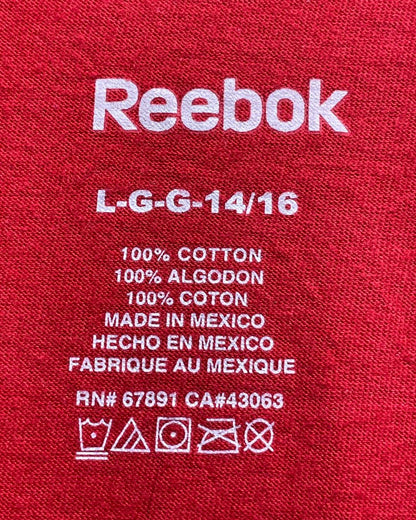 Reebok Red Cotton T Shirt For Girls Medium | ThriftHub.pk