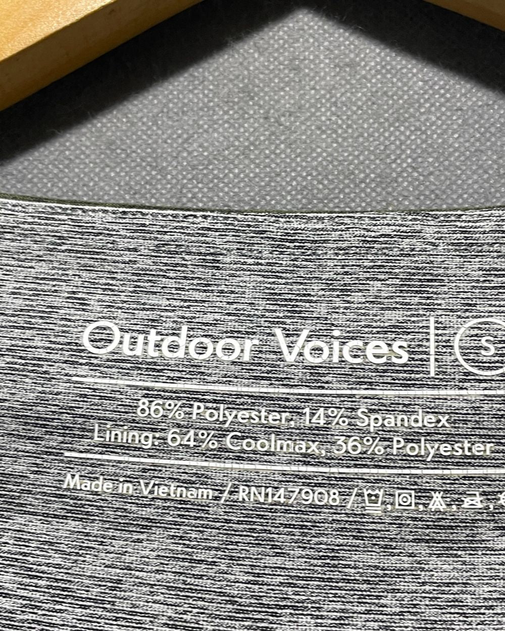 Outdoor Voices Gray Sport Gym Tights For Girls Small | ThriftHub.pk